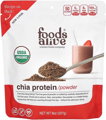 Foods Alive, Organic Chia Protein Powder, Bio-Chia-Proteinpulver, 227 g (8 oz.)