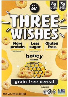 Three Wishes, Getreidefreies Müsli, Honig, 245 g (8,6 oz.)