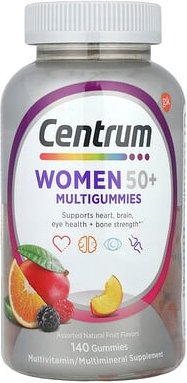 Centrum, Women 50+ Multigummies, Multigummis für Frauen ab 50, verschiedene natürliche Früchte, 140 Fruchtgummis