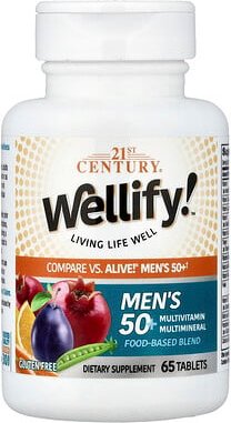21st Century, Wellify™, Men's 50+ Multivitamin Multimineral, Multivitamin für Männer ab 50, 65 Tabletten