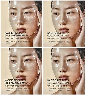 Nacific, Rice Pepta Collagen Gel Beauty Mask, Pepta-Kollagen-Gel-Maske, 4 Tuchmasken, je 1,23 oz