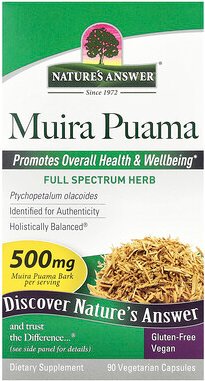 Nature's Answer, Muira Puama, Muira Puama, 90 pflanzliche Kapseln (250 mg pro Kapsel)