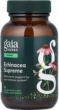 Gaia Herbs, Echinacea Supreme, Echinacea-Extrakt, 60 vegane, flüssige Phyto-Caps®
