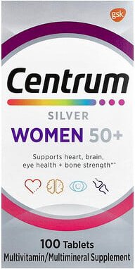 Centrum, Silver Women 50+ Multivitamin, 100 Tabletten