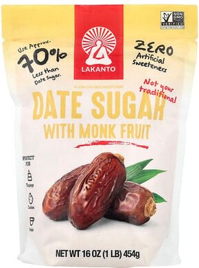 Lakanto, Dattelzucker mit Mönchsfrucht, 454 g (16 oz.)