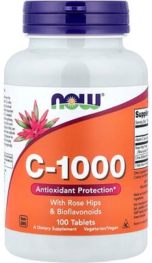 NOW Foods, C-1000, mit Hagebutten und Bioflavonoiden, 100 Tabletten