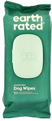 Earth Rated, Dog Wipes, Hundetücher, geruchsneutral, 100 Tücher