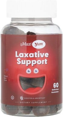 Maxi Health, Laxative Support Gummies, Fruchtgummis mit Abführmittel, natürliche Beere, 60 leckere Fruchtgummis