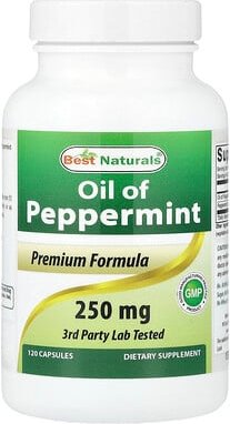 Best Naturals, Oil of Peppermint, Pfefferminzöl, 250 mg, 120 Kapseln