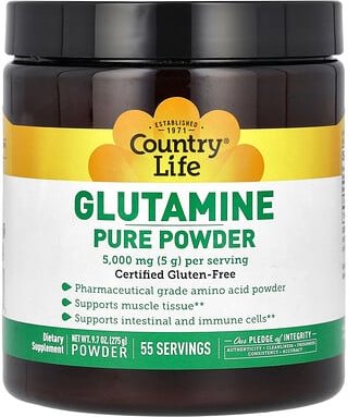 Country Life, Glutamine Pure Powder, reines Glutaminpulver, 275 g (9,7 oz.)
