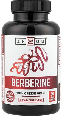 Thumbnail - Zhou Nutrition, Berberine with Oregon Grape, Berberin mit Oregon-Traube, 1.000 mg, 60 pflanzliche Kapseln (500 mg pro Ka...