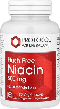 Protocol for Life Balance, Flush-Free Niacin, Niacin ohne Flush-Effekt, 90 pflanzliche Kapseln