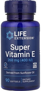 Life Extension, Super Vitamin E, 268 mg (400 IU), 90 Weichkapseln