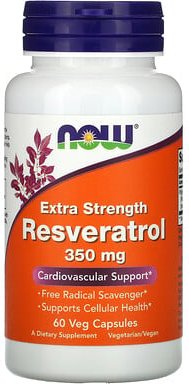 NOW Foods, Resveratrol, 350 mg, 60 pflanzliche Kapseln