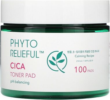 Thank You Farmer, Phyto Relieful, Cica Toner Pad, 100 Pads, 210 ml (7,39 fl. oz.)