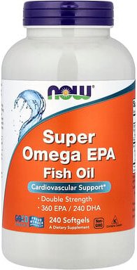 NOW Foods, Super Omega EPA Fish Oil, Super-Omega-EPA-Fischöl, 240 Weichkapseln (1.000 mg pro Weichkapsel)