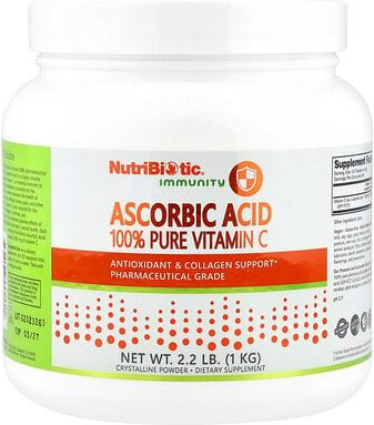 Thumbnail - NutriBiotic, Immunity, Ascorbinsäure, 100 % pures Vitamin C, kristallines Pulver, 1 kg (2,2 lb)