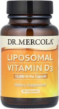 Dr. Mercola, Liposomal Vitamin D3, liposomales Vitamin D3, 250 mcg (10.000 IU), 30 Kapseln