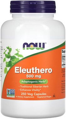 NOW Foods, Eleuthero, 500 mg, 250 vegetarische Kapseln