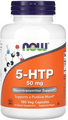 NOW Foods, 5-HTP, 50 mg, 180 vegetarische Kapseln