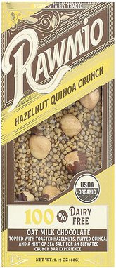 Rawmio, Hafermilchschokolade, Haselnuss-Quinoa-Crunch, 60 g (2,12 oz.)