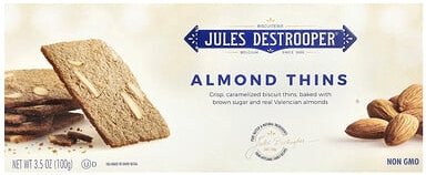 Jules Destrooper, Almond Thins Cookies, 100 g (3,5 oz.)
