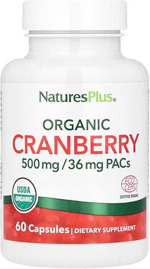 NaturesPlus, Organic Cranberry, Bio-Cranberry, 60 Kapseln (250 mg pro Kapsel)