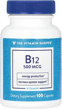 The Vitamin Shoppe, B12, 500 mcg, 100 Kapseln