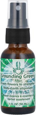 Flower Essence Services, Flower Essence & Essential Oil, Grounding Green, 30 ml (1 fl. oz.)