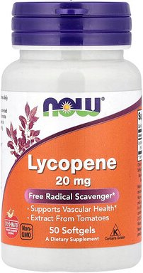 NOW Foods, Lycopene, Lycopin, 20 mg, 50 Weichkapseln