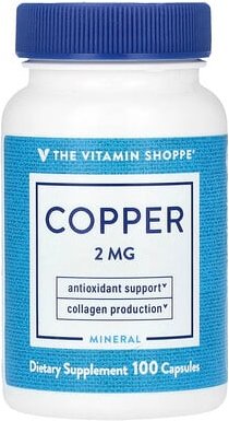 The Vitamin Shoppe, Copper, Kupfer, 2 mg, 100 Kapseln