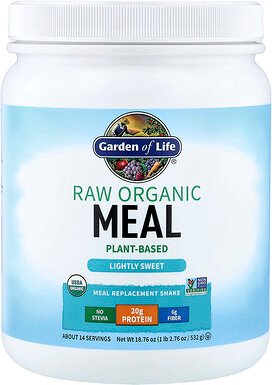 Garden of Life, RAW Organic Meal Replacement Shake, Bio-Mahlzeitenersatz-Shake, leicht süß, 532 g (18,76 oz.)