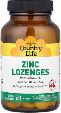 Thumbnail - Country Life, Zink-Lutschtabletten mit Vitamin C, Kirsche, 60 Lutschtabletten