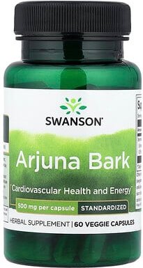 Swanson, Arjuna-Rinde, standardisiert, 500 mg, 60 pflanzliche Kapseln