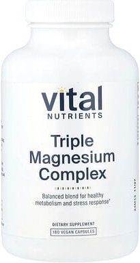Vital Nutrients, Triple Magnesium Complex, dreifacher Magnesiumkomplex, 180 vegane Kapseln (250 mg pro Kapsel)