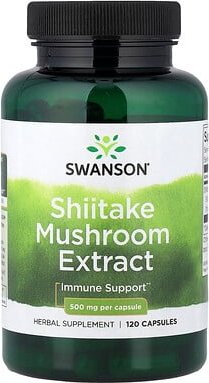 Swanson, Shiitake-Pilz-Extrakt, 500 mg, 120 Kapseln