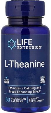 Life Extension, L-Theanin, 60 mg, 100 pflanzliche Kapseln (100 mg pro Kapsel)