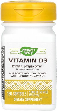 Thumbnail - Nature's Way, Vitamin D3, 50 mcg (2.000 IU), 120 Weichkapseln
