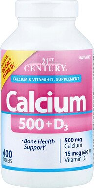 21st Century, Calcium 500 + D3, 400 Tabletten