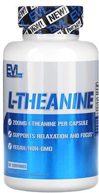 EVLution Nutrition, L-Theanine, L-Theanin, 200 mg, 60 pflanzliche Kapseln