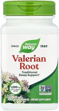 Nature's Way, Valerian Root, Baldrianwurzel, 100 vegane Kapseln (530 mg pro Kapsel)