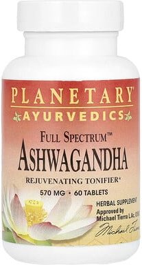 Planetary Herbals, Ayurvedics, Full Spectrum™ Ashwagandha, ayurvedisches Full Spectrum™ Ashwagandha, 570 mg, 60 Tablette...