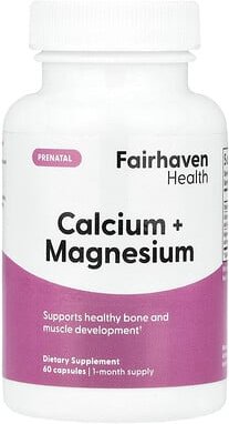 Fairhaven Health, Prenatal, Calcium + Magnesium, pränatal, Calcium + Magnesium, 60 Kapseln
