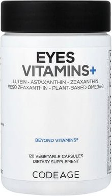 Codeage, Eyes Vitamins+, Vitamine für die Augen, 120 pflanzliche Kapseln