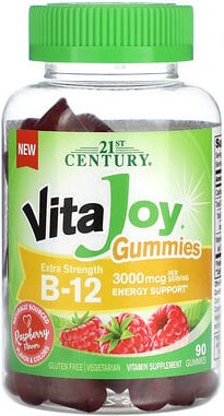 Thumbnail - 21st Century, VitaJoy® B-12 Gummies, Himbeere, 90 Fruchtgummis (1500 mcg pro Fruchtgummi)