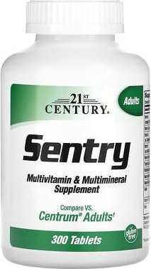 21st Century, Sentry, Multivitamin- und Multi-Mineralstoffergänzungsmittel für Erwachsene, 300 Tabletten