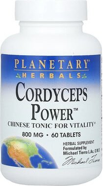 Planetary Herbals, Cordyceps Power, 60 Tabletten (400 mg pro Tablette)