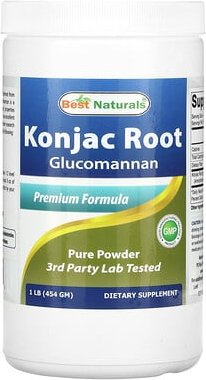 Best Naturals, Konjac Root Glucomannan, Konjakwurzel-Glucomannan, 454 g (1 lb.)
