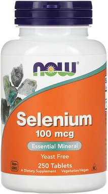 NOW Foods, Selen, 100 mcg, 250 Tabletten
