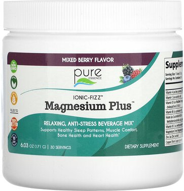 Thumbnail - Pure Essence, Ionic-Fizz, Magnesium Plus, Mixed Berry, 171 g (6,03 oz.)